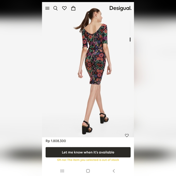 Desigual Floral Bodycon Dress - Picture 8 of 9